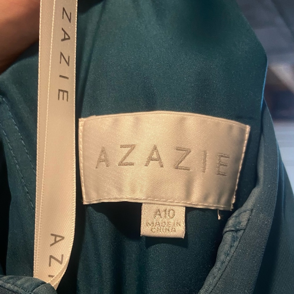 Azazie Teal Evening Gown - Picture 13 of 13